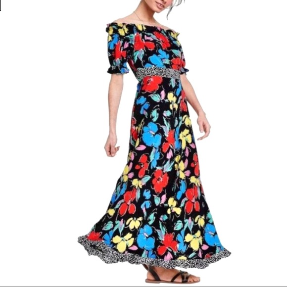 RIXO Dresses Rixo Target Collaboration Off The Shoulder Bright